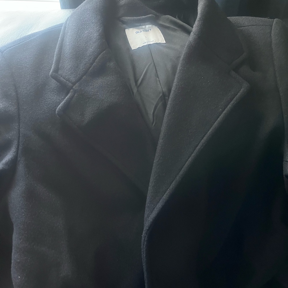 Old Navy Dress Coat Size Large with Tie Belt
